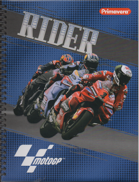 Cuaderno argollado grande 105 masculino cuadriculado pasta dura Rider