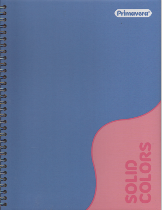Cuaderno argollado grande 105 femenino cuadriculado pasta dura Solid Colors