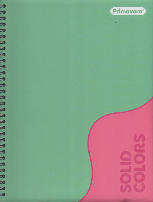 Cuaderno argollado grande 105 femenino cuadriculado pasta dura Solid Colors