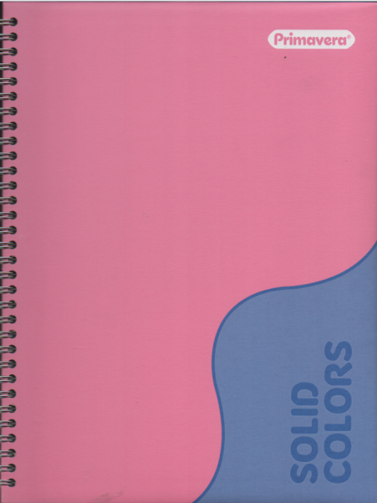 Cuaderno argollado grande 105 femenino cuadriculado pasta dura Solid Colors