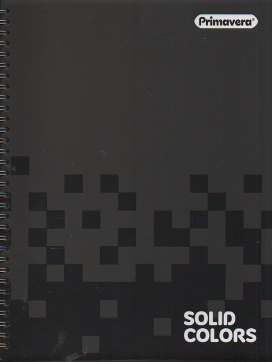 Cuaderno argollado grande 105 cuadriculado pasta dura Solid Negro