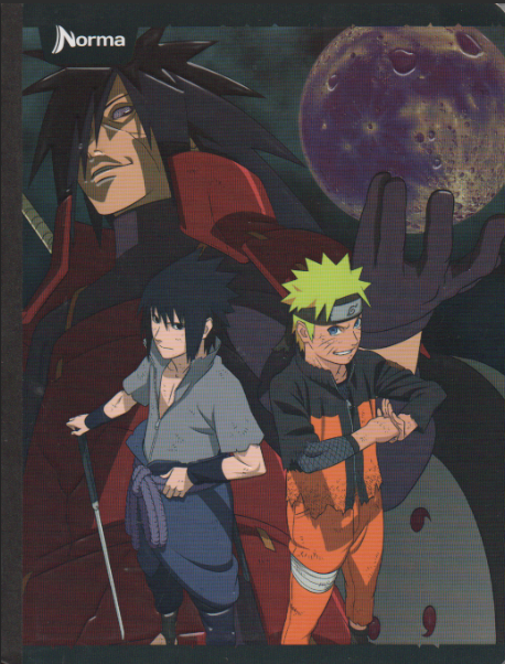 Cuaderno niño cosido cuadriculado 100 hojas Naruto