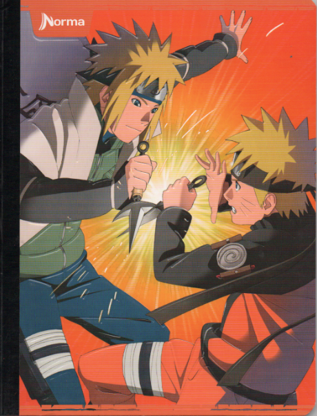 Cuaderno cosido cuadriculado niño x 50 hojas Naruto