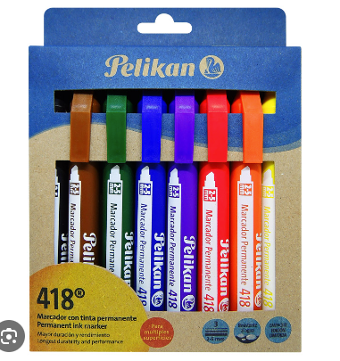 MARCADOR PELIKAN PERMANENTE 418 X 8 UNIDADES