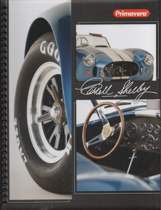 Cuaderno argollado grande 105 masculino cuadriculado pasta dura Shelby