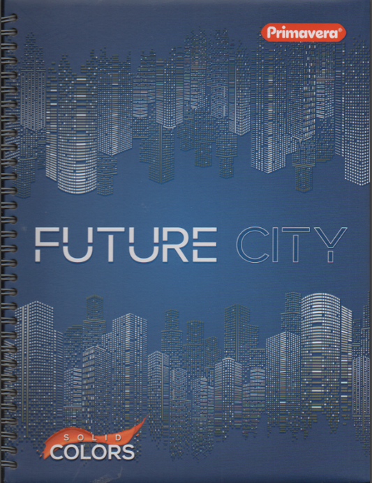 Cuaderno argollado grande 105 masculino cuadriculado pasta dura Future city