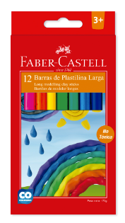 PLASTILINA FABER LARGA X 12
