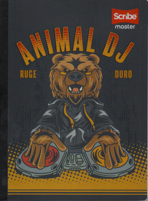 Cuaderno cosido cuadriculado niño x 100 hojas Animal Dj