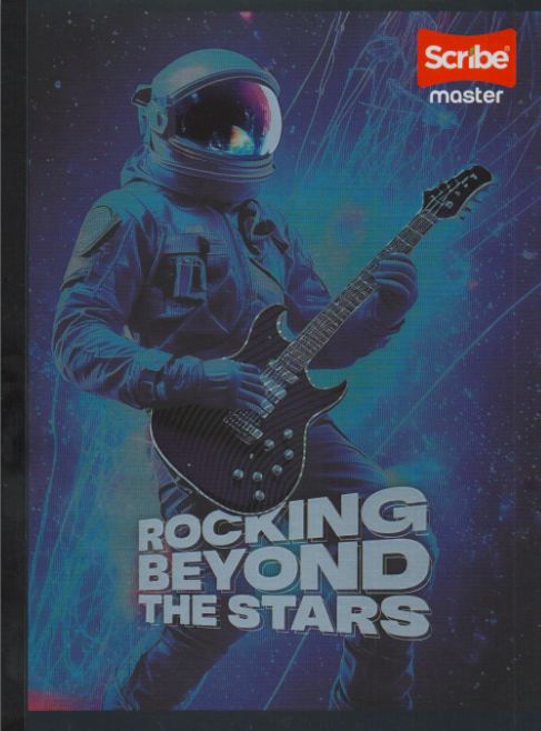 Cuaderno cosido cuadriculado niño x 50 hojas Rocking beyond the stars
