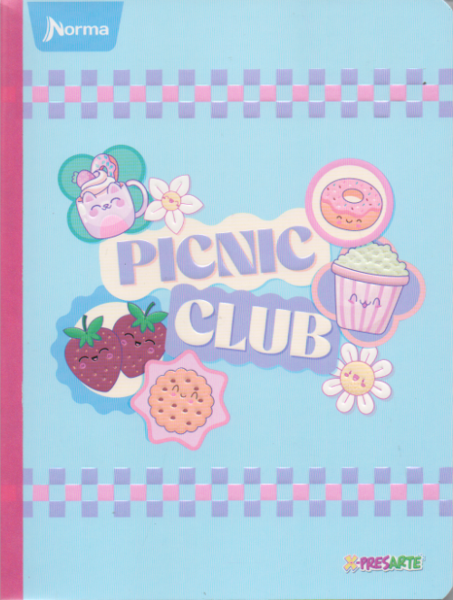 Cuaderno cosido cuadriculado niña x 100 Picnic club