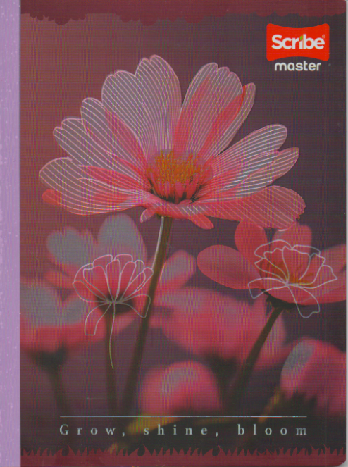 Cuaderno cosido cuadriculado niña x 50 Grow, shine, bloom