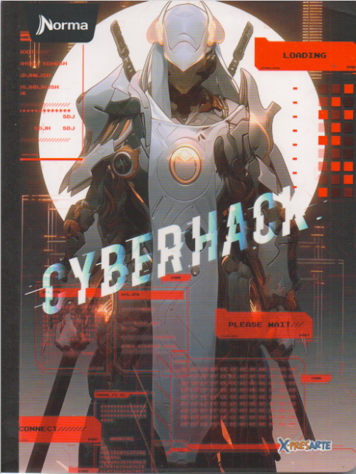 Cuaderno cosido cuadriculado niño x 100 hojas Cyberhack