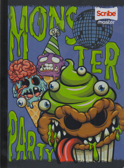 Cuaderno cosido cuadriculado niño x 100 hojas Monster