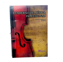 Cuaderno pentagramado profesional argollado x 50 hojas