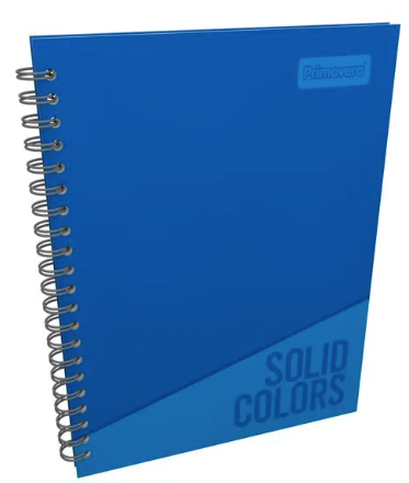 Cuaderno argollado pasta dura grande 80 hojas cuadriculado unicolor Azul