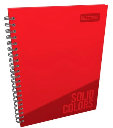 Cuaderno argollado pasta dura grande 80 hojas cuadriculado unicolor Rojo