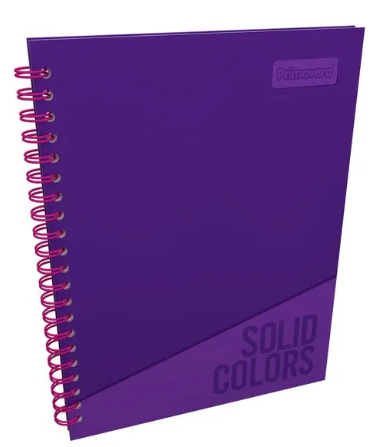 Cuaderno argollado pasta dura grande 80 hojas cuadriculado unicolor Violeta