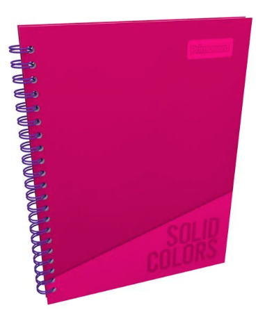 Cuaderno argollado pasta dura grande 80 hojas cuadriculado unicolor Fucsia
