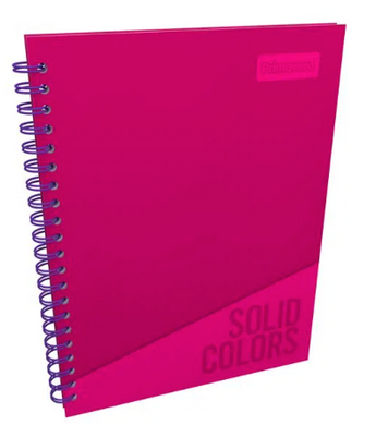 Cuaderno argollado pasta dura grande 80 hojas cuadriculado unicolor Fucsia