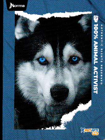 Cuaderno cuadriculado niño 100 hojas 100% animal activist