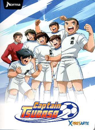 Cuaderno cuadriculado niño 100 hojas captain Tsubasa