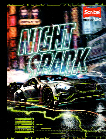 Cuaderno cuadriculado niño 50 hojas Nigth Spark