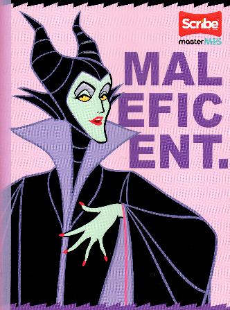 Cuaderno niña ferrocarril 100 hojas Maleficient