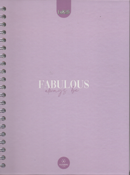 Cuaderno argollado grande 105 femenino cuadriculado pasta dura Fabulous