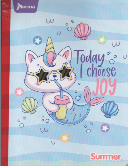Cuaderno cosido cuadriculado niña x 50 Today i choose joy