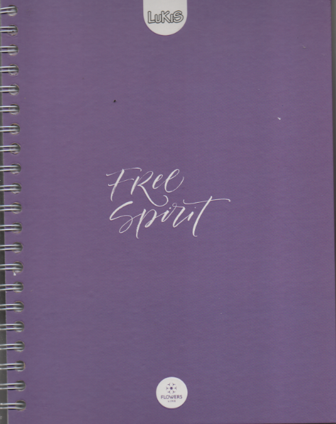 Cuaderno argollado grande 105 femenino cuadriculado pasta dura Free spirit