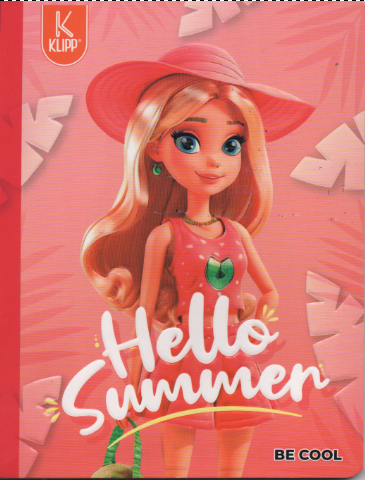Cuaderno cosido cuadriculado niña x 50 hojas Hello summer