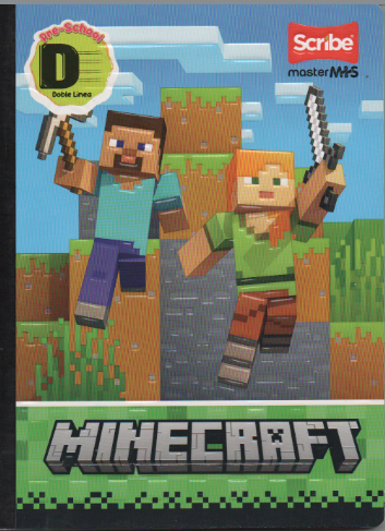 Cuaderno cuadritos tipo D 100 hojas Minecraft