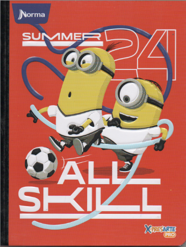 Cuaderno cosido cuadriculado niño x 100 hojas Minions summer 24 all skill