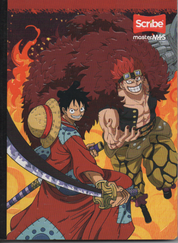 Cuaderno cosido cuadriculado niño x 100 hojas One piece espada
