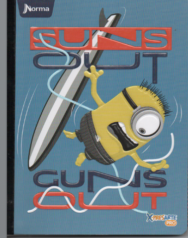 Cuaderno cosido cuadriculado niño x 100 hojas Minions Suns out