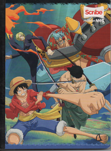 Cuaderno cosido cuadriculado niño x 100 hojas One piece Mano estirada