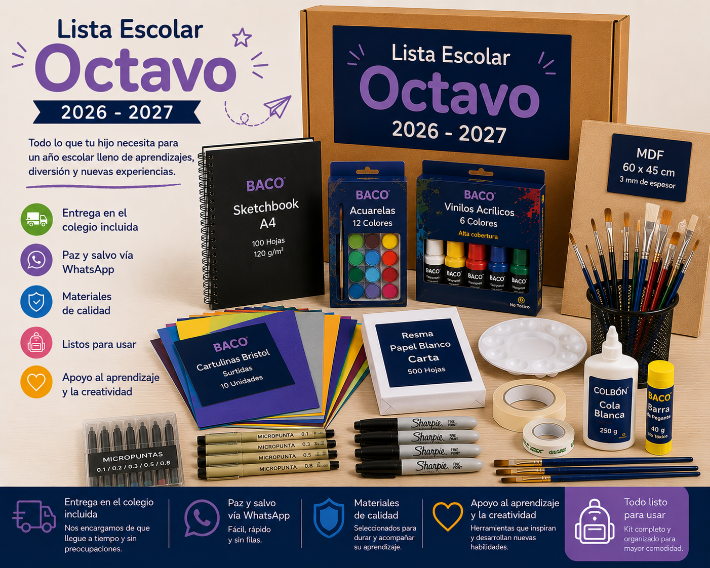 Paquete Colegio Octavo