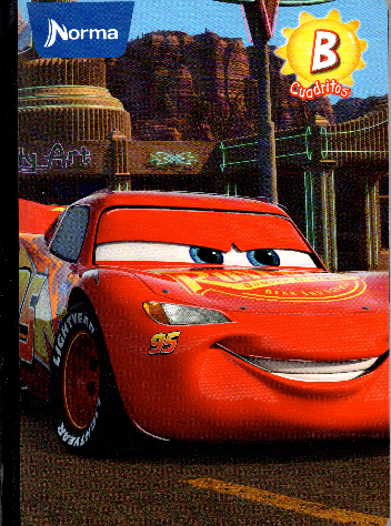 Cuaderno cuadros tipo b niño Norma 100 hojas CARS