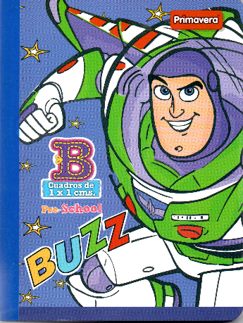 Cuaderno niño cuadritos tipo B 100 hojas BUZZ