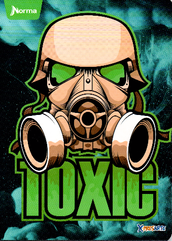 Cuaderno niño cuadriculado 50 hojas TOXIC