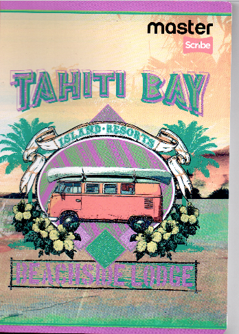 Cuaderno niña cuadriculado 100 hojas TAHITI BAY
