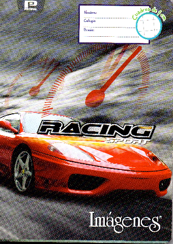 Cuaderno niño cuadritos tipo B 100 hojas RACING