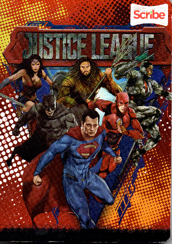 Cuaderno niño ferrocarril 100 hojas JUSTICE LEAGUE