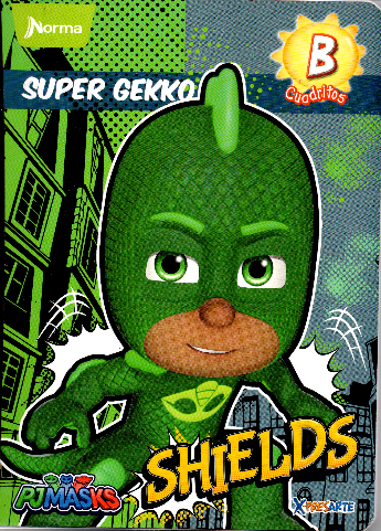 Cuaderno niño cuadritos tipo B 100 hojas SUPER GEKKO SHIELD