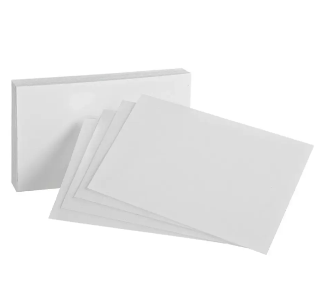 Fichas bibliograficas x 100 unidades blanca