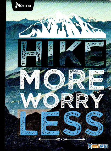 Cuaderno niño ferrocarril 50 hojas HIKE MORE WORRY LESS