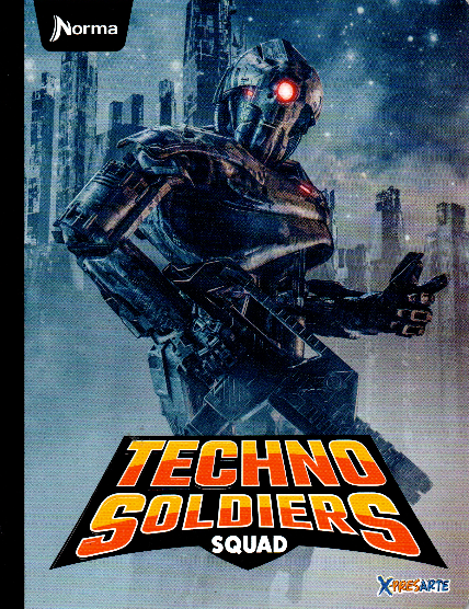 Cuaderno niño cuadriculdo 50 hojas TECHNO SOLDIERS