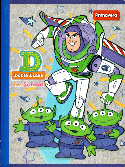 Cuaderno niño cuadritos tipo D 100 hojas buzz y aliens