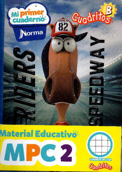 Cuaderno niño cuadritos tipo B 100 hojas RIDERS SPEED WAY