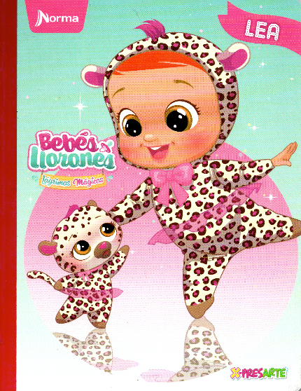 Cuaderno niña cuadriculados 50 hojas BEBES LLORONES